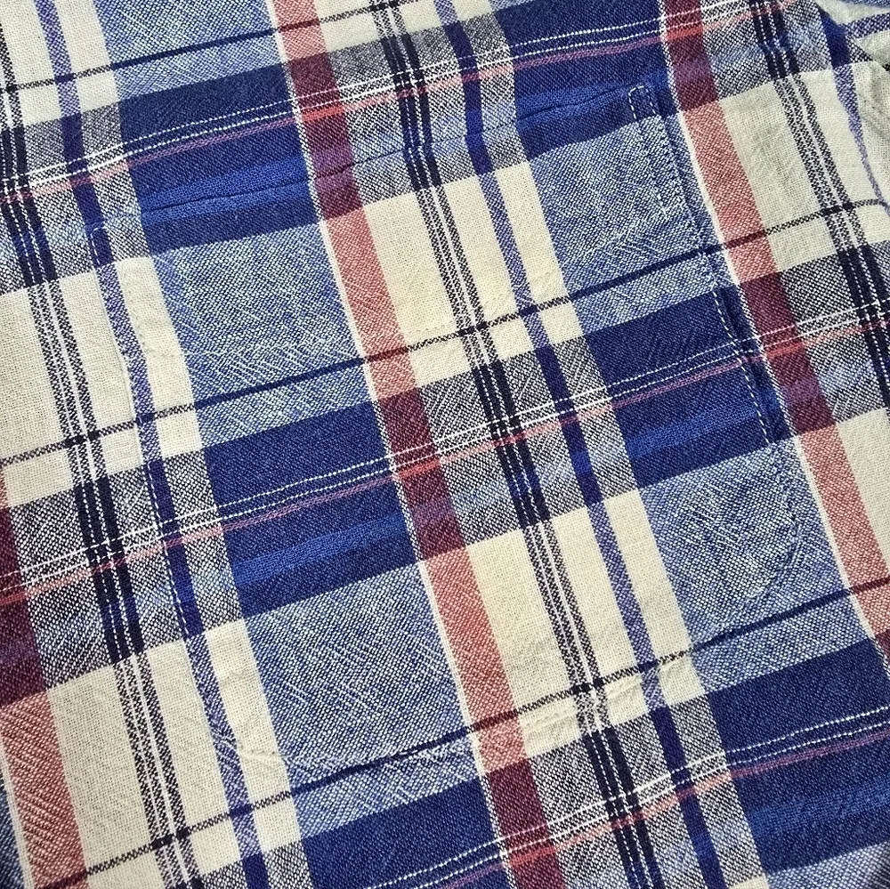 J. Crew | 100% Hand Spun Cotton Slim Fit Plaid Flannel Button Down Mens Shirt